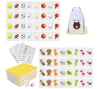 SENLINLIN Mahjong 2 Joueurs, 65 Blocs mah-Jong 30mm, Seaside Escape Jeu Domino, Jeu de Mahjong avec DIY Autocollants, Majongue a Deux Joueurs pour Fêtes Familiales, Parties