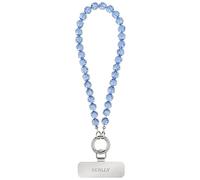 SENLLY Bijou de Téléphone Universel, Dragonne en Cristal K9 Scintillant avec Attache en Acier Inoxydable et Patch 0,18mm, Cadeau pour Femmes