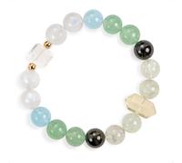 SENLLY Ocean Tranquility - Natural Beaded Multi-Gemstone Bracelet, Handcrafted Natural Stone Jewelry for Calm, Clarity & Emotional Harmony