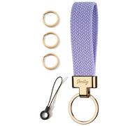 SENLLY Porte-Clés de Voiture Lanière, Universel Cordon pour Clé Fob Élastique