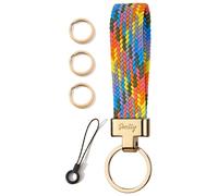 SENLLY Porte-Clés de Voiture Lanière, Universel Cordon pour Clé Fob Élastique
