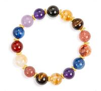 SENLLY Prism Harmony - Beaded Stretch Multi-Gemstone Bracelet, Handcrafted Natural Stone Jewelry for Energy, Color Balance & Daily Protection