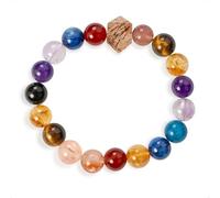 SENLLY Prism Harmony - Multi-Gemstone Beaded Stretch Bracelet, Handmade Natural Stone Jewelry for Balance, Clarity & Vibrant Energy