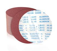 SenmaiTools 200 mm Lot de 18 Disques Abrasifs Autocollants, Disques de Ponçage en Oxyde d'Aluminium PSA (3 de 40/80/120/180/240/320)