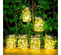 SENMI Lanterne Solaire Exterieur Jardin - 6 Pièces Eclairage Exterieur Solaire, 30 LED Lanterne Solaire Suspendue, Imperméable Lampe Lanterne Solaire Decoration pour Jardin, Intérieur, Noel, Mariage