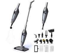 SENMO Balai vapeur amovible 14 en 1 pour la maison et le sol, 1300 W, 108,9 °C pour nettoyage en profondeur avec 14 accessoires pour sol, carrelage, joint, meubles, tapis, mur (noir)