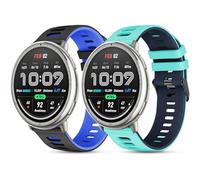 SenMore 2 Pièces Silicone Bracelet pour Amazfit Active 2/Active/Garmin Vivoactive 5/Amazfit GTS/GTS 2/2 Mini, 20mm Réglable de Sport Replacement Band pour Smartwatch.(No host)