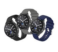 SenMore 3 Pièces Bracelet pour Xiaomi Mi Watch S1 Active/S2/S3/2 Pro - 22mm Réglable Souple Silicone Sport Replacement (No host)