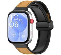 SenMore Silicone Bracelet Compatible avec Huawei Watch Fit 3, Magnétique Souple Cuir Imperméable Remplacement Bracelet Compatible avec Huawei Watch Fit 3. (No host)