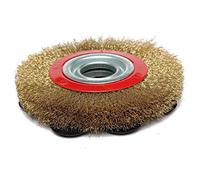 Senmubery 1 brosse plate en d'acier de 200 mm avec 10 anneaux d'adaptation pour meuleuse d'établi polissage