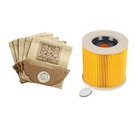Senmubery 1 filtre HEPA + 5 en papier pour aspirateur pièces cartouche filtre Hepa Wd2250 Wd3.200 MV2 Mv3 Wd3 Wd3
