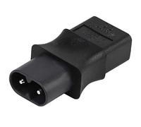 Senmubery 2 Broches Iec 320 C8 Male une Iec 320 C9 Adaptateur Ca Femelle 6A / 250V Convertisseur de Puissance Industriel Eu