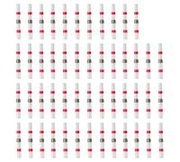 Senmubery 50Pcs Connecteurs De Fil De Soudure, Bornes Thermorétractables Isolées Imperméables De Connecteur De Connecteur Thermorétrécissable pour La Marine Automobile, 22-18 Awg, Rouge