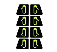Senmubery 8Pcs / Ensemble Kit D'Autocollant de Bouton Lumineux D'Autocollant de Sortie de Porte de Voiture Modèle 3 Tesla