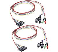 Senmubery ATX Lot de 2 boîtiers pour ordinateur avec 2 lumières LED Rouge Vert 65 cm