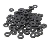 Senmubery M3 x 6mm x 1mm rondelles isolantes plates en nylon, joints, espaceurs, noir, 200PCS