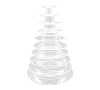 Senmubery Macaron à 10 éTages Macaron PréSentoir Support de Gateau Rond Plateau en PVC PréSentoir de Mariage Anniversaire Outils de DéCoration de Gateau