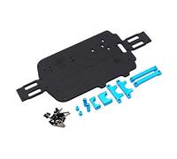 Senmubery Mise Une Niveau des PièCes de Chassis en Fiber de Carbone pour Le Remplacement de Voiture TéLéCommandéE WLtoys A959 A979 A959B A979B 1/18, Bleu
