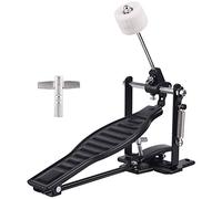 Senmubery PéDale de Batterie en Alliage D'Aluminium Noir pour Enfants Rack Drums Pedal Set avec Baton de Batteur de Tambour et Clé de Tambour