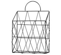 Senmubery Porte-revues mural à suspendre pour journaux, livres périodiques, documents, fichiers, panier en métal, support de rangement - noir