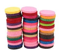 Senmubery Tampons de Recharge Lavables Tampons en Feutre DiamèTre 22Mm pour MéDaillon de Diffuseur D'Huile Essentielle de Voiture [48 Pcs]