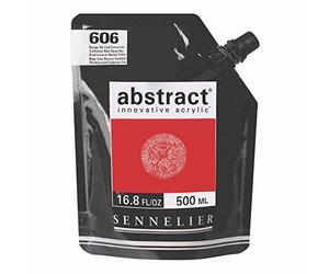 Sennelier Abstract Acrylic 500ml Pouch, Cadmium Red Deep Hue, (10-121521-606)