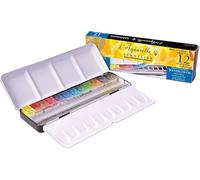 Sennelier Boîte métal aquarelle 12 demi-godets extra-fine Multicolore G