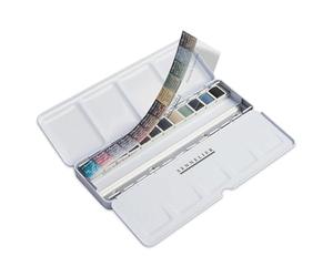 Sennelier Boîte en métal aquarelle avec 12 godets Natural Colours