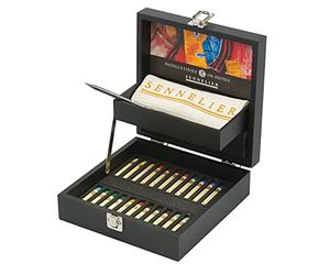 Sennelier Coffret bois noir 24 pastels à l'huile
