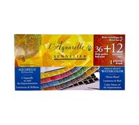 Peinture aquarelle - Extra-fine - Sennelier - L'Aquarelle - 36 + 12 demi godets