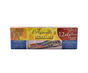 Sennelier French Wc Metal Set 18 Half Pans