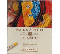 Sennelier – Pastels à l'huile – Lot de 24 couleurs assorties (bois, verre, métal)