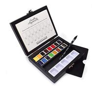 Coffret bois 16 demi-godets - La Petite Aquarelle Multicolore G