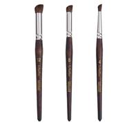 Sennelier Le Pastelliste - Set de 3 Pinceaux à Estomper pour Pastel Sec - Poil de Poney, Coupe Biseautée - Tailles 4, 8 et 12 - Dégradés, Fondus, Estompage