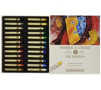 SENNELIER Lot de 24 pastels à l'huile assortis, bois, verre, métal, 24 pièces