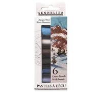 Etui pastels 'A l'écu' - 6 demi-pastels - Paysage d'Hiver Multicolore G