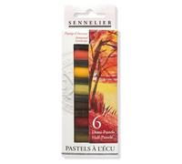 Sennelier Etui de 6 demi-pastels À l'écu – Coloris Paysage d'automne