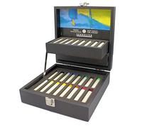 Sennelier Oil Stick Black Wood Box Set, 24 Mini Oil Sticks (10-130119-00)