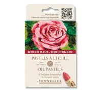 Sennelier – Pastels à l'huile – Très onctueux – 6 couleurs – Rose en fleur