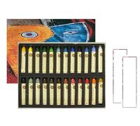 Sennelier Pastels à Huile 24 Couleurs sélection standard + 2 cartes