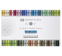 Sennelier Pastels Tendres - Lot de 48 Bâtons Entiers Spécial Paysage - Pastels Secs - Coffret Artiste - Fabriqué en France