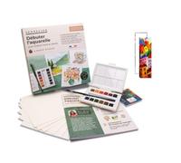 Sennelier Peinture Aquarelle. SET DECOUVERTE - Marie Boudon et 2 cartes
