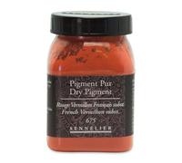 Pigment pour création de peinture - pot 100 g - Rouge vermillon français substitut Rouge