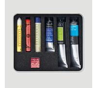Sennelier Test Pack d'assortiment de couleurs multitechniques 7 pièces Emballage en étain