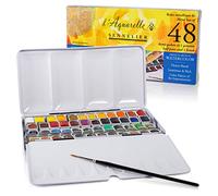 Sennelier : Watercolour Paint : Classic Metal Tin Set Of 48 Half Pans