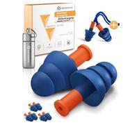 Senner ® WorkPro Strong | Bouchons travailler - Idéaux pour les sources de bruit élevé - Protection auditive au travail et à la maison - 3 paires supplémentaires + cordon nylon & boîtier en aluminium