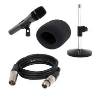 Sennheiser e 845s avec support de table, câble et bonnette anti-vent