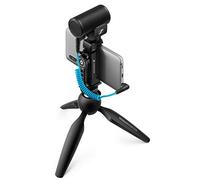Sennheiser MKE 200 + kit mobile, microphone directionnel pour caméra avec pince pour smartphone et mini trépied Manfrotto PIXI, 509256