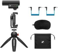 Sennheiser MKE 400 MOBILE KIT - Microphone à condensateur, supercardioïde, équipé d'un filtre passe-bas avec pied Manfrotto