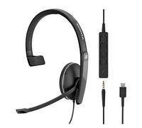 SENNHEISER SC 135 USB-C (508355) - Casque monaural pour Professionnels | avec Son stéréo HD, Microphone antibruit et connecteur USB-C (Noir)